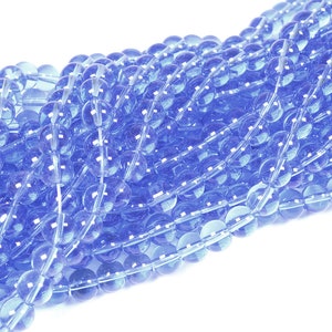 0.07 EUR/piece Glass beads in royal blue 8 mm 50 pieces