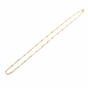 4,47 EUR/Stk. Vintageparts DIY fertige Gliederkette mit kleinen Perlen aus 304 Edelstahl in goldfarben 45cm Bild 3
