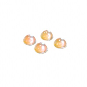 0.72 EUR/piece Shiny acrylic cabochons in apricot 10 mm 4 pieces