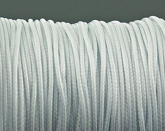 0,25 EUR/meter 10 m gewaxt polyesterkoord in wit, 1 mm