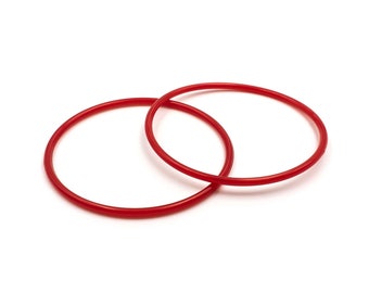 1.34 EUR/pc. Bangle made of plastic in red 72 mm 2 pieces