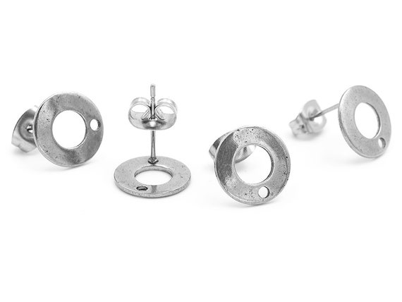 Ear Studs Earrings For Holes Pure White Stud Earrings With Hole