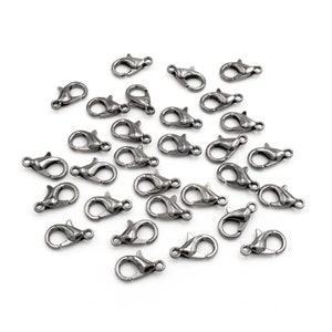 Zinc alloy carabiner in gunmetal 12 mm 30 pieces