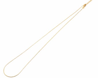 7,35 EUR/Stk. fertige Coreana Kette aus Messing 18k Gold beschichtet 46cm 1 Stück