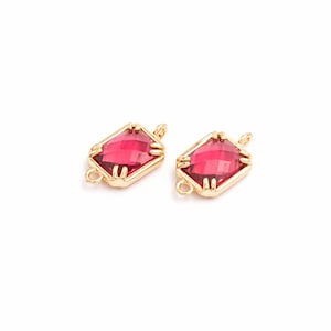 2.53 EUR/piece. Glass connectors made of brass in gold color, 2 pieces