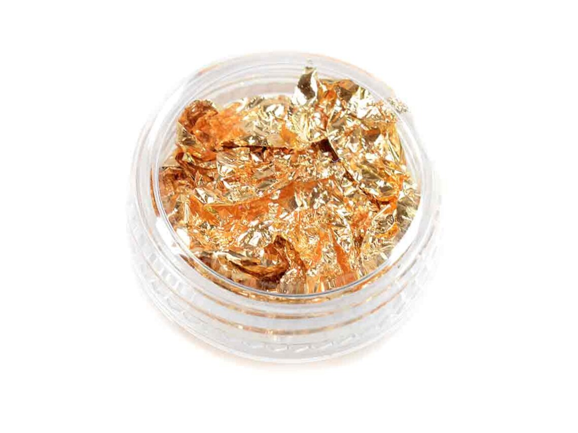 Goldcolored foil as filling material 1 piece Etsy