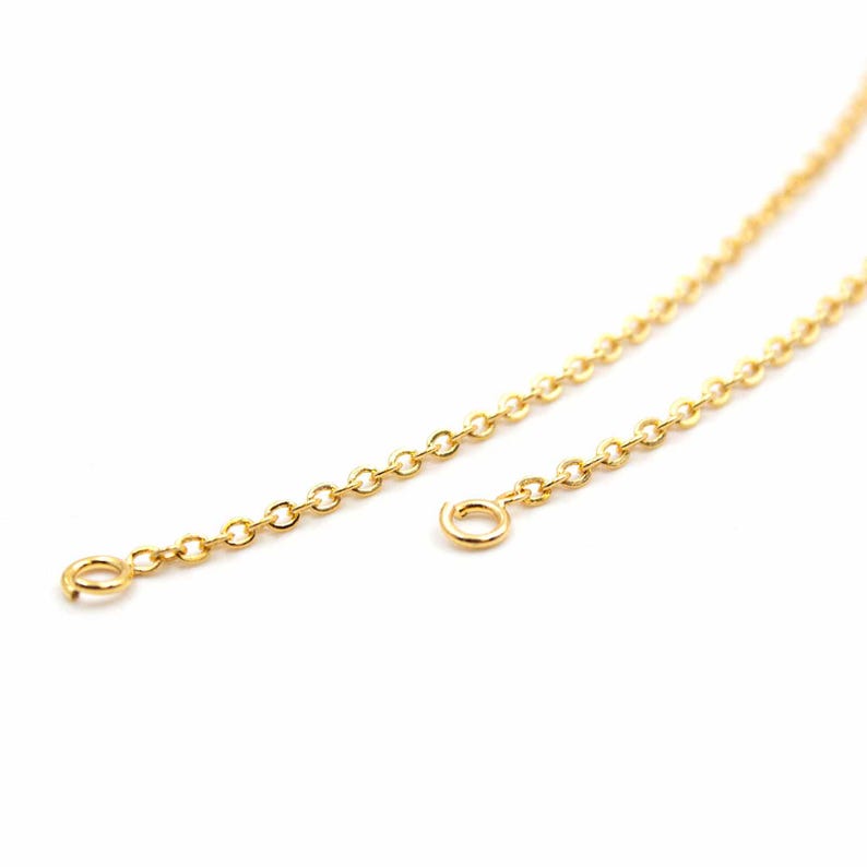 1.74 EUR/pc. Brass connector chain, 18k gold plated, 2 pieces image 3