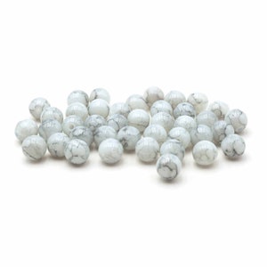 marbled glass beads in gray-black 8 mm 40 pieces (0,05 EUR/pc.)