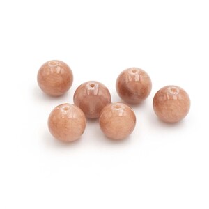 Jade beads in macchiato 12mm 6 pieces (0,58 EUR/pc.)