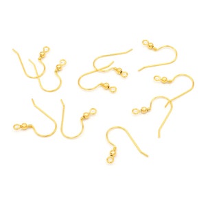 316 stainless steel hook earrings with high quality coating 10 pieces