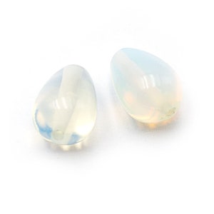 1,34 EUR/pz. Perle come gocce di opalite 15 x 10 mm 2 pezzi