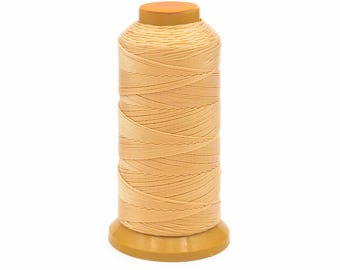 Makramee Garn 0,6 mm Goldgelb 120 m Nylon Schnur Seidenoptik für Schmuck