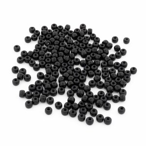 0,02 EUR/pz. Perle di vetro opache in nero 4 x 3 mm 200 pezzi Perle Vintageparts per realizzare gioielli