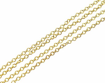 1,15 EUR/m 2 m feine Gliederkette in goldfarben, 2 x 1,5 mm