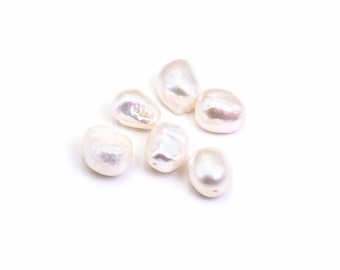 0,67 EUR/pièce. Vintageparts DIY Perles de culture d'eau douce baroques 12 x 8 mm 6 pièces