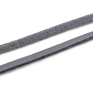 0.72 EUR/meter artificial leather strap in grey 4 m x 2.5 mm