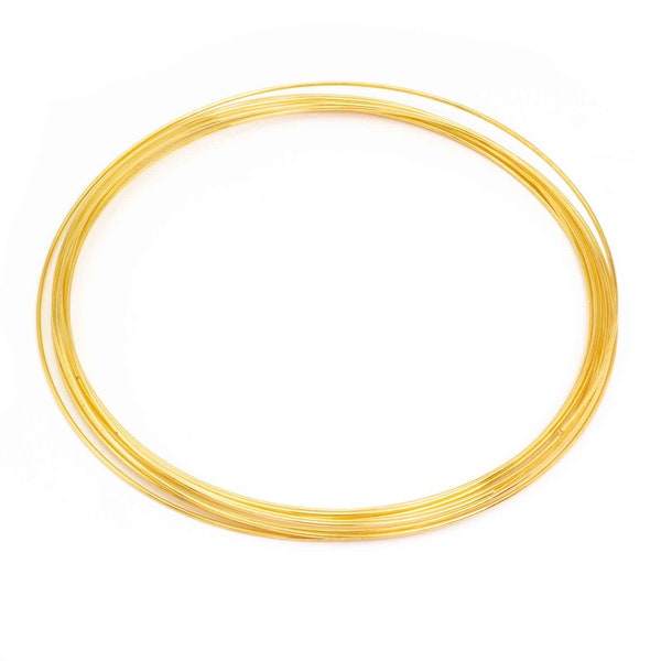 0,27 EUR/yrd Vintageparts DIY Memory Wire, Spiraldraht für Ketten in goldfarben 10 Windungen