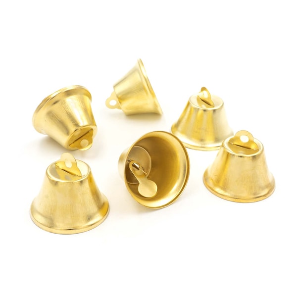 0,58 EUR/pièce. Cloches couleur or 25 mm 6 pièces