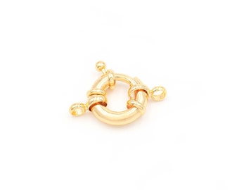 Spring ring with 18k gold coating 16mm 1 piece