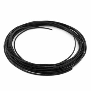 May include: A coil of black leather cord, perfect for crafting jewelry or other projects.