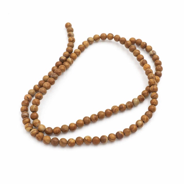 Jasper tigerskin beads 4mm 1 strand with ca.96 beads (0,05 EUR/pc)