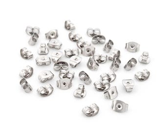 Ohrmuttern 316 Edelstahl 40 Stück für 0,7 mm Pins Ersatz Verschlüsse