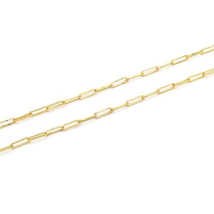 11,48 EUR/metro Catena fai da te Vintageparts con maglie piatte in ottone placcato oro 14k 9,5 x 2,7 mm 1 metro