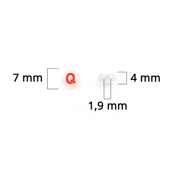 Lot De 1000 Perles Acryliques Pour Bijoux - Lettres, Cœurs, Sourires 7x4 Mm