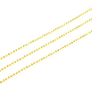 Ball chain 2.5 mm in gold color 2 m (1.14 EUR/m )