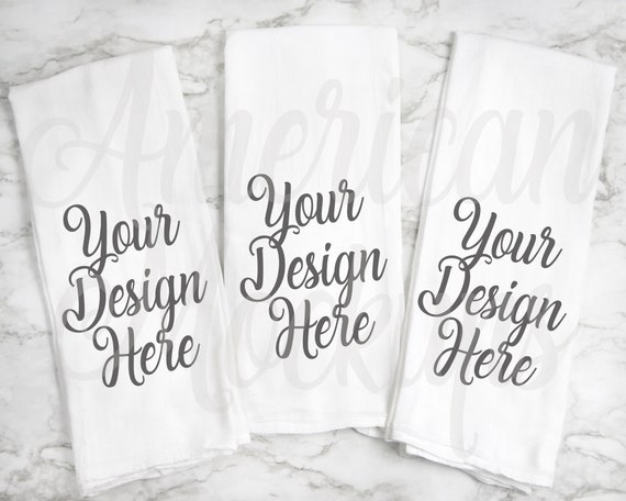 Farmhouse Tea Rag Mockup Kitchen Towel 3 Tea Towels