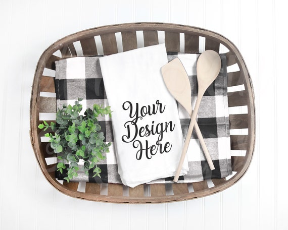 Christmas Fall Farmhouse Tea Rag Mockupred And Black Plaid