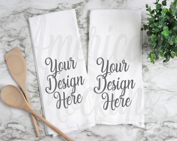Download Free Fall Farmhouse Tea Rag Mockup Kitchen Towel 2 Tea ...