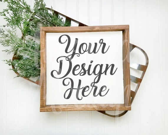 Farmhouse Wood Sign Mockup Etsy