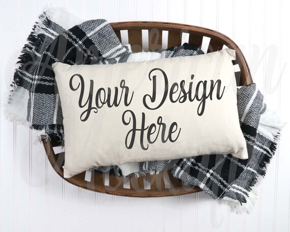 Download Farmhouse Canvas Long Pillow Mockup Etsy