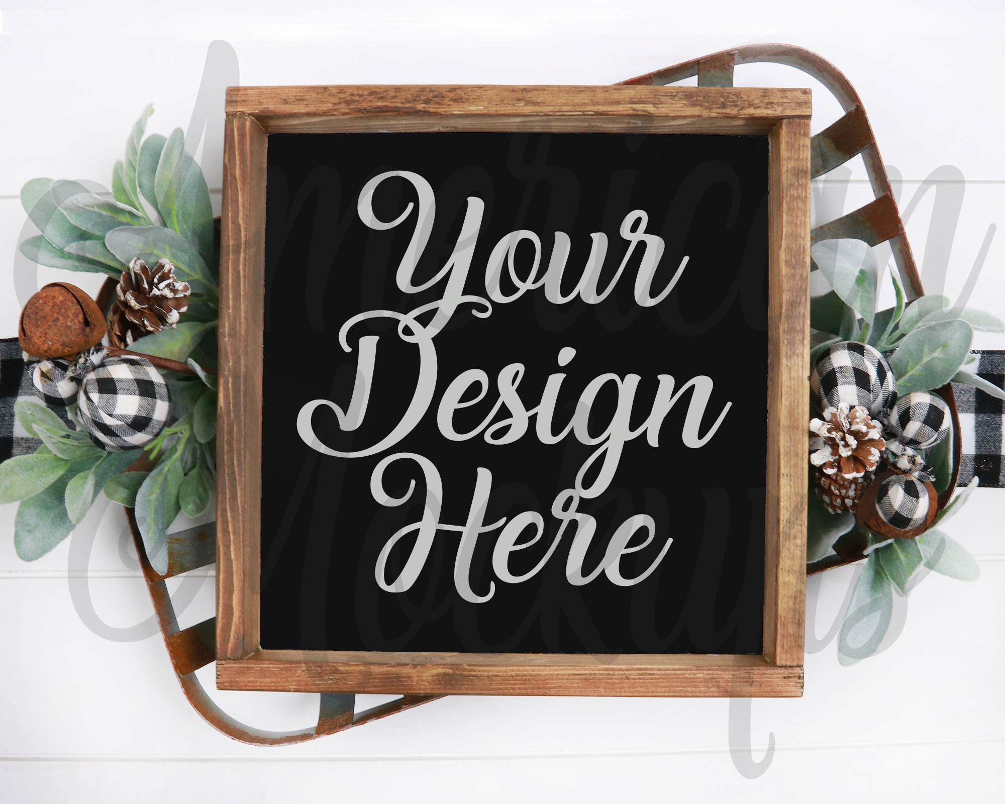 Download Farmhouse Wood Chalkboard sign Mockup | Etsy