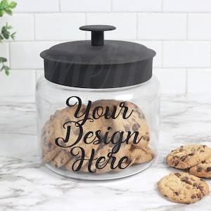 Download Mockup Up Picture Only Of A Fall Farmhouse Glass Jar Canister Etsy