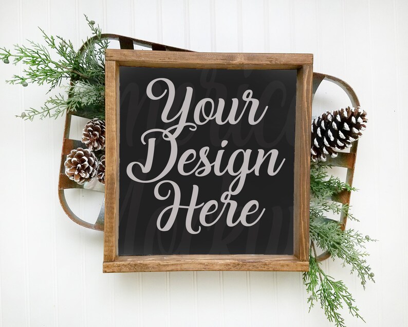 Download Farmhouse chalkboard Wood sign Mockup | Etsy