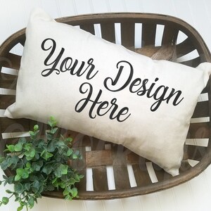 Download Farmhouse Canvas Long Pillow Mockup Etsy