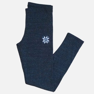 Nordic Snowflake Eco Tri-Blend Leggings/Charcoal