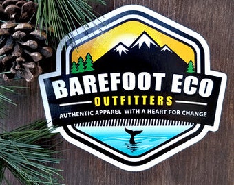 Barefoot Eco Outfitters Logo Decal