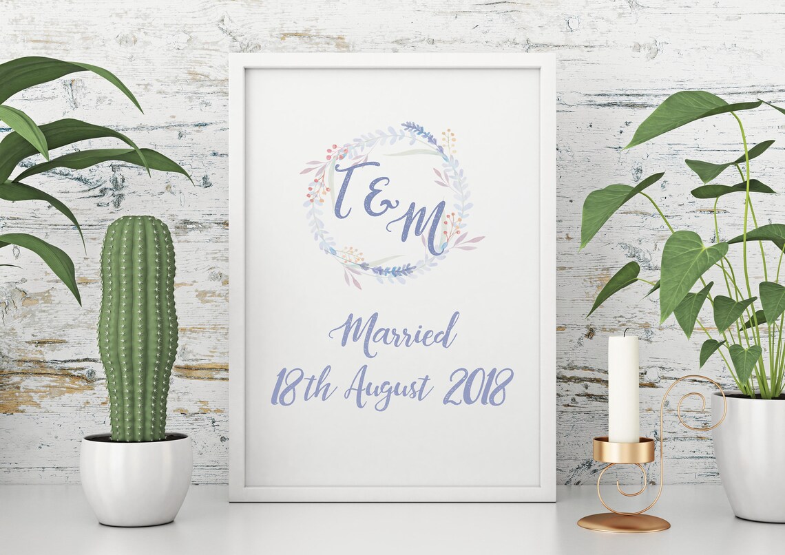 Personalised Wedding Print Gift Marriage Love Present - Etsy