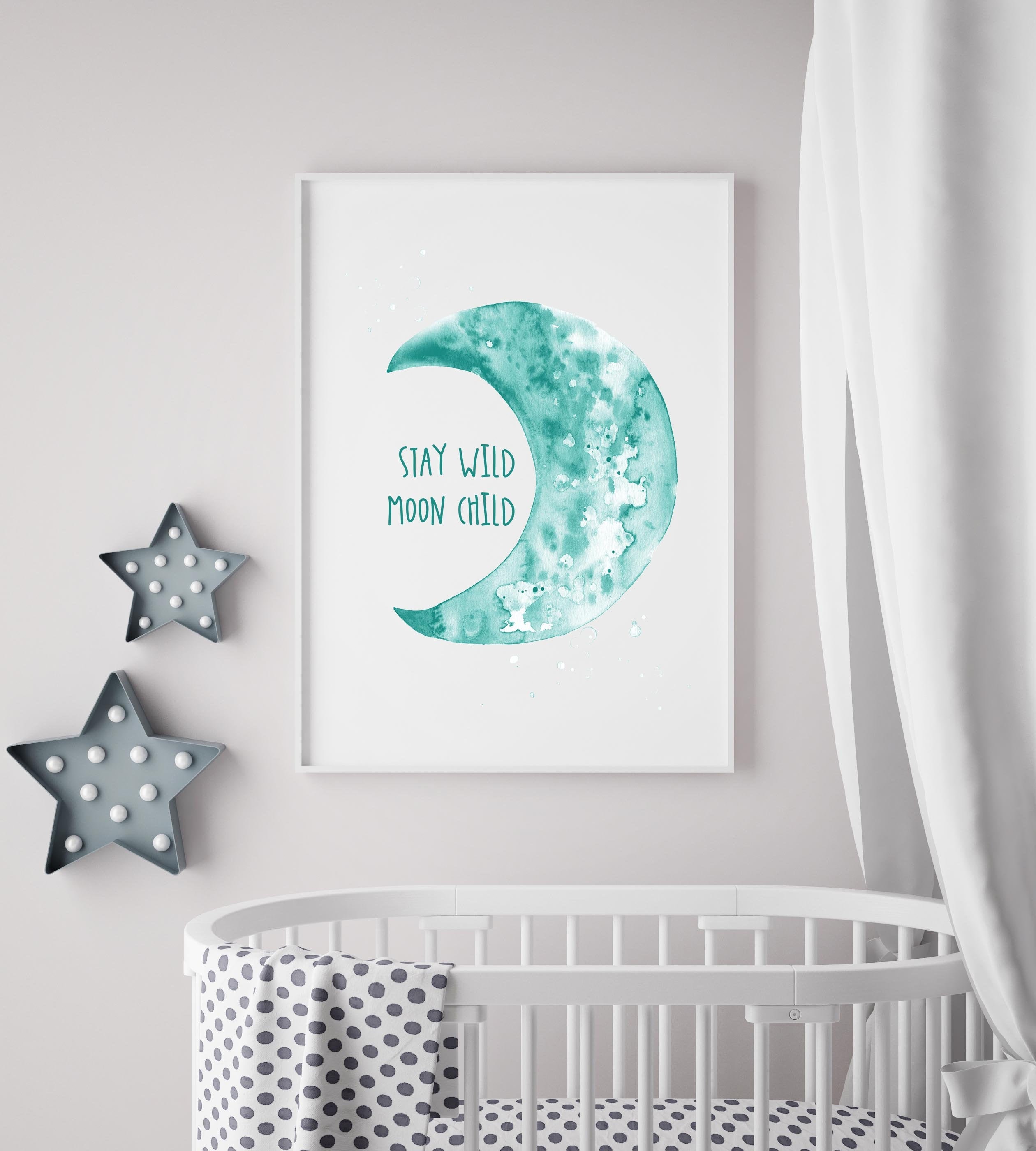 Juniqe 'Stay Wild Moon Child' Framed Typography Art