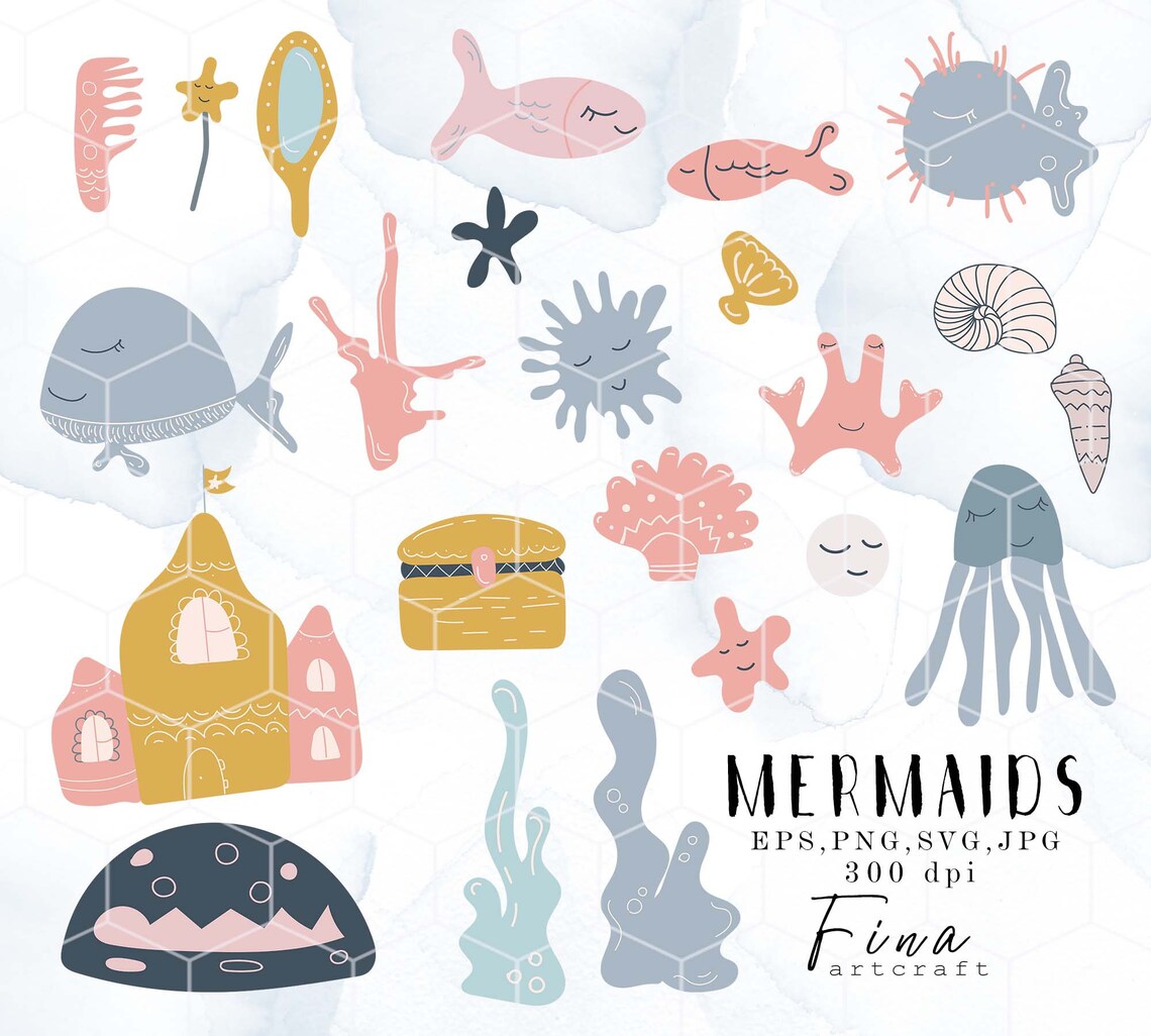 Download Mermaid svg clipart Little mermaid svg Mermaid crown Hand ...