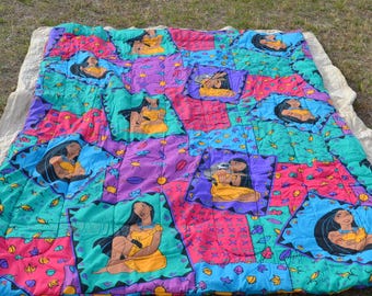 Disney Pocohontas Twin Size Filt, Vändbara Bilder