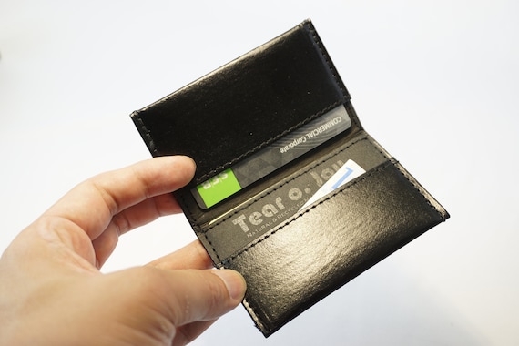 Vegan leather minimalist wallet / card holder