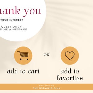 Thank you graphic inviting customers to add to cart or add to favorites for the legacy life story journal.
