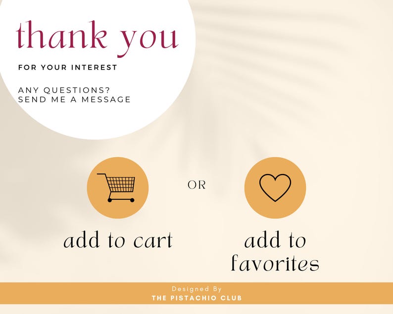 Thank you graphic inviting customers to add to cart or add to favorites for the legacy life story journal.