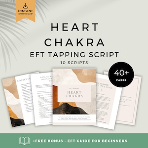 Heart Chakra EFT Tapping Scripts | Forgiveness, Self Worth, Emotional Healing (PDF Digital Download )