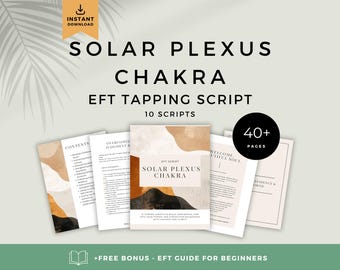 EFT-scripts voor het zonnevlechtchakra | Zelfvertrouwen, grenzen, motivatie en innerlijke kracht (digitale PDF-download)