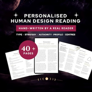 Personalised Human Design Reading | Written By Hand, Not AI | 40+ Page PDF Report | Bodygraph, Type, Strategy, Authority & Profile